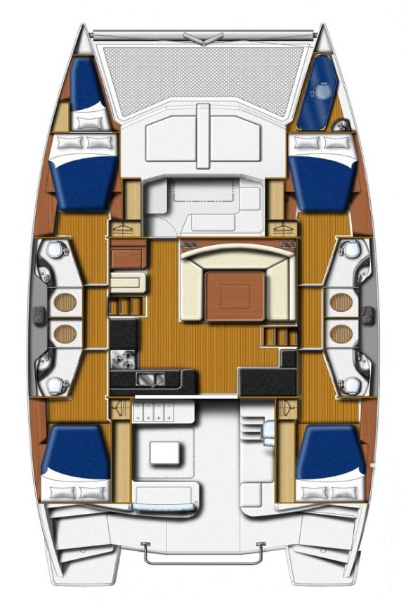 Hire a Leopard Catamarans / Robertson & Caine Leopard 48 - 4 + 1 cab. Lefkáda