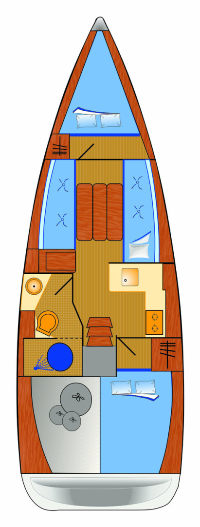 Hire Sailboat Jeanneau with a boat licence