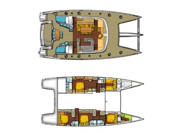 Hire Catamaran Fountaine Pajot with a boat licence