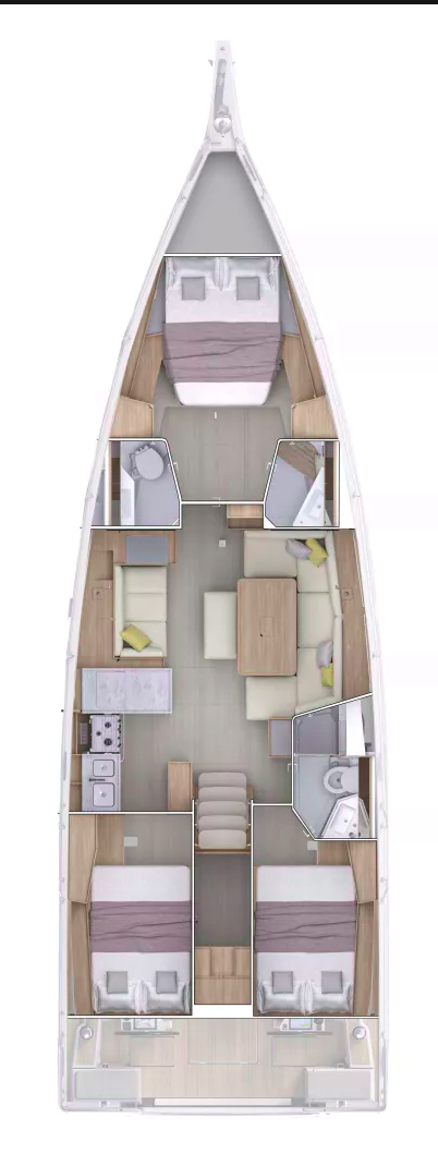 Bénéteau Oceanis 47 - 3 cab. charter bareboat or skippered in  Trogir