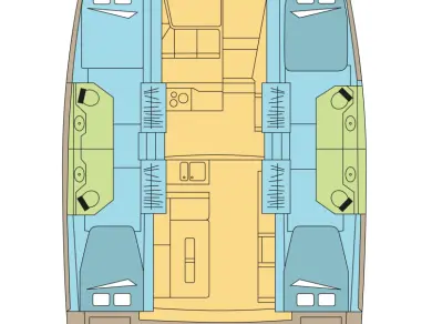 Bali Bali 4.2 charter bareboat or skippered in  Lávrio