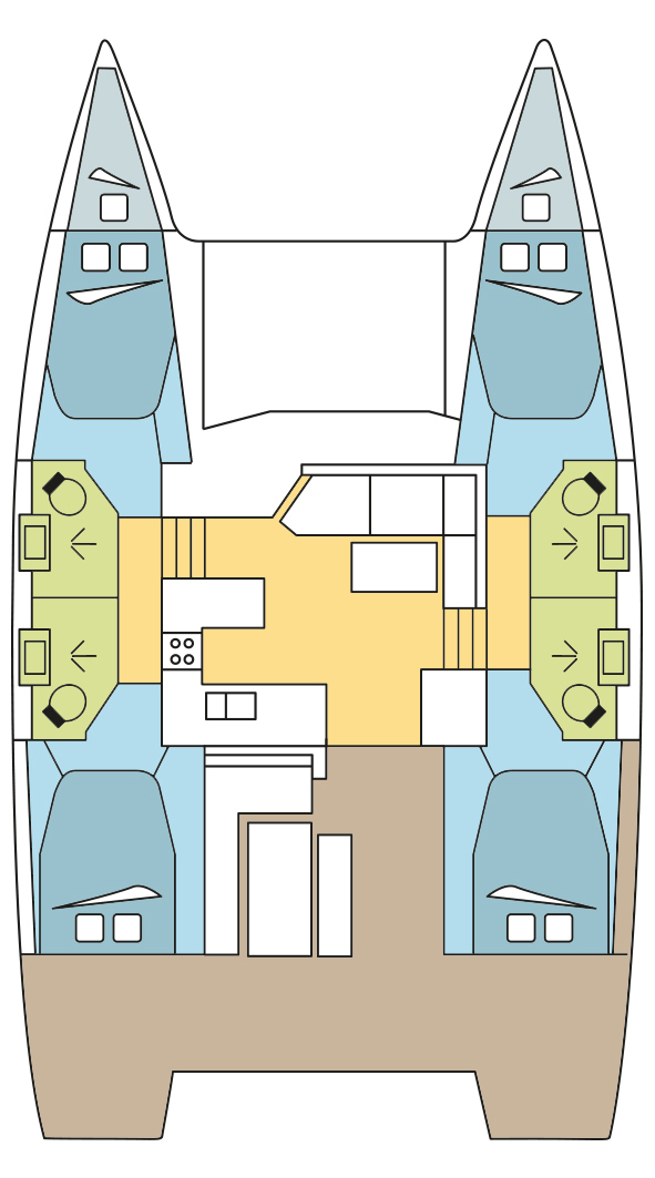 Hire Catamaran Fountaine Pajot with a boat licence