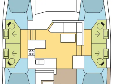 Hire Catamaran Fountaine Pajot with a boat licence