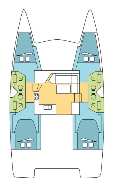 Hire Catamaran Fountaine Pajot with a boat licence