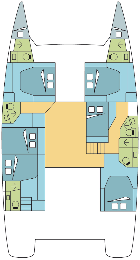 Hire Catamaran Fountaine Pajot with a boat licence