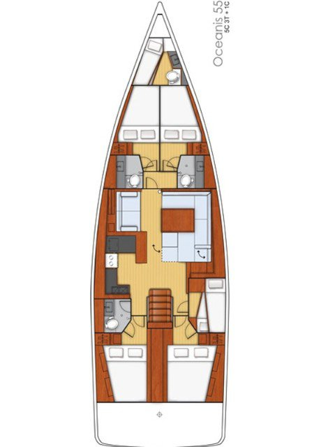 Yacht charter Lávrio - Bénéteau Oceanis 55 on SamBoat