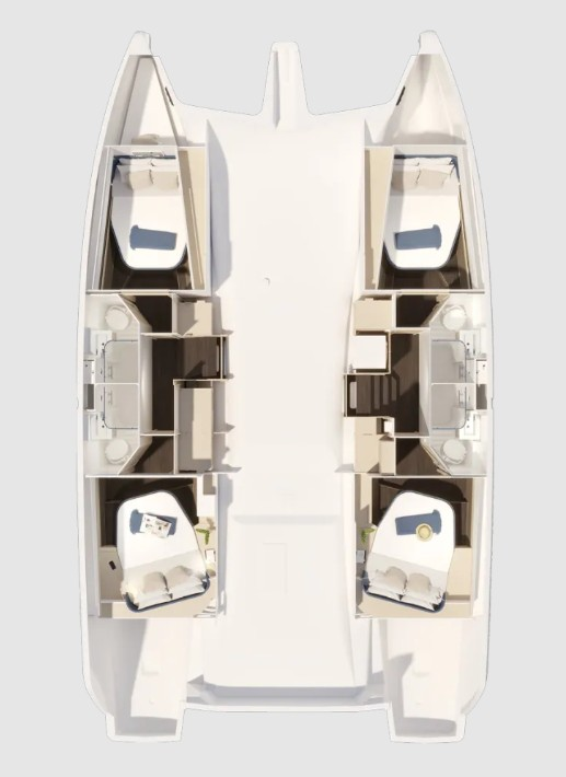 Yacht hire Frenchtown cheap Fountaine Pajot FP 44 Quatuor - 4 cab.