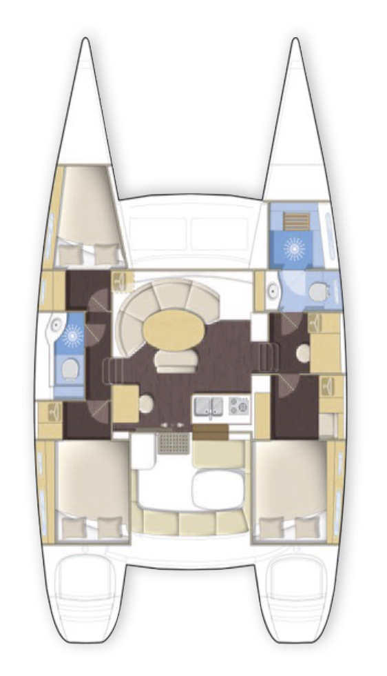 Hire Catamaran Lagoon with a boat licence