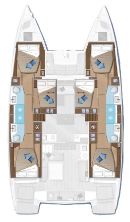 Hire Catamaran Lagoon with a boat licence