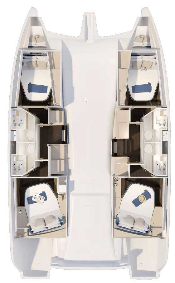 Yacht charter Trogir - Fountaine Pajot Fountaine Pajot FP 41 Quatuor 4 on SamBoat
