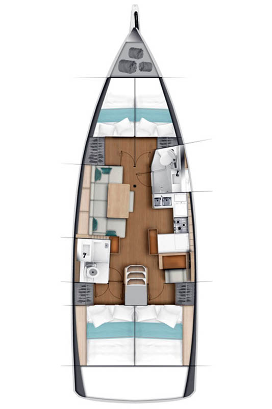 Hire Sailboat Jeanneau with a boat licence