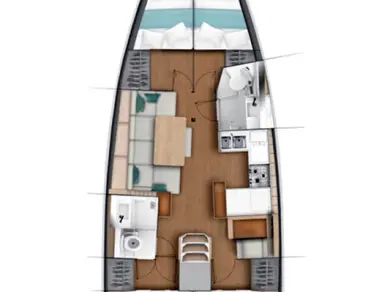 Hire Sailboat Jeanneau with a boat licence