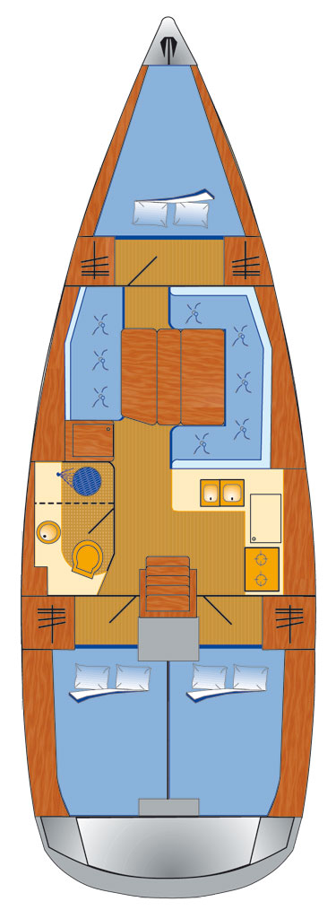 Jeanneau Sun Odyssey 389 charter bareboat or skippered in  Rogoznica