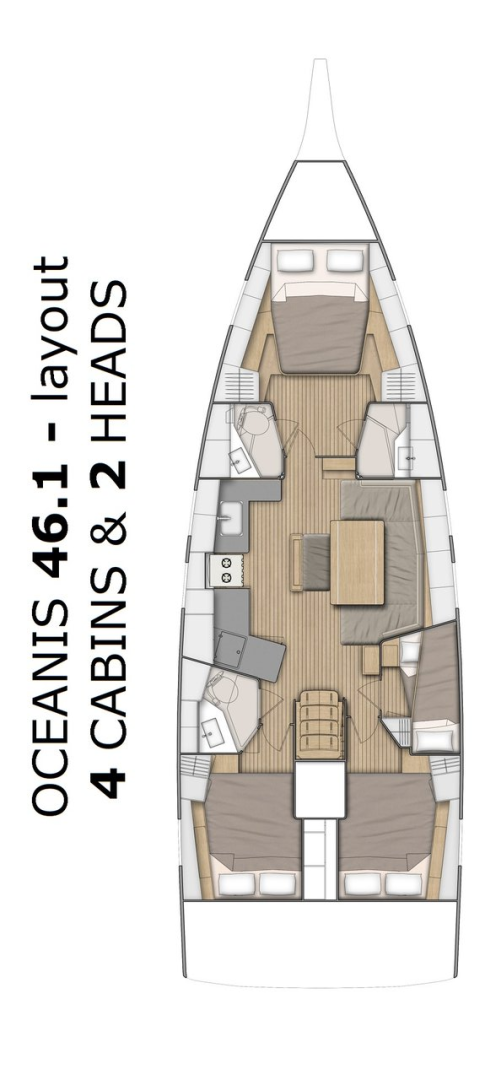 Bénéteau Oceanis 46.1 charter bareboat or skippered in  Split