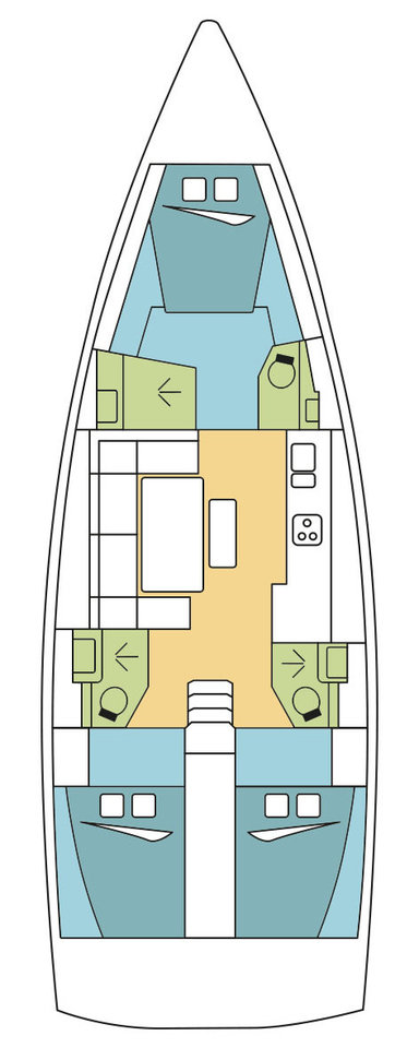 Dufour Dufour 460 Grand Large charter bareboat or skippered in  Zaton