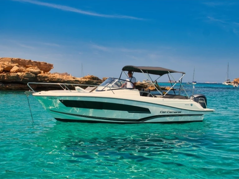 Jeanneau Cap Camarat 7.5 WA charter bareboat or skippered in  Sant Antoni de Portmany