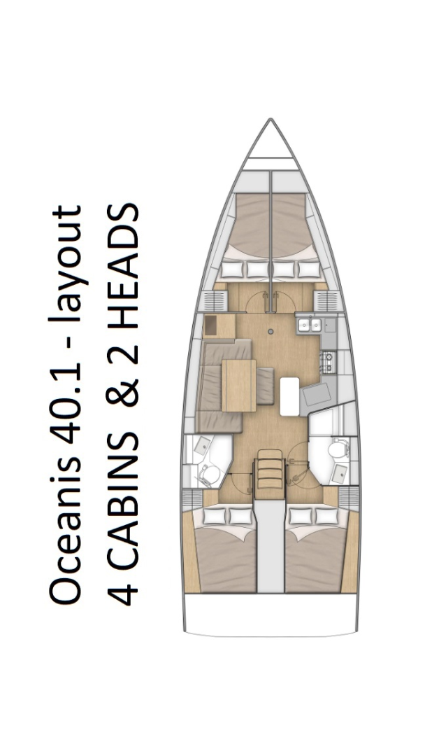 Hire Sailboat Bénéteau with a boat licence