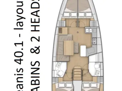 Hire Sailboat Bénéteau with a boat licence