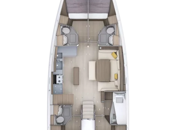 Hire Sailboat with or without skipper Bénéteau Lefkáda
