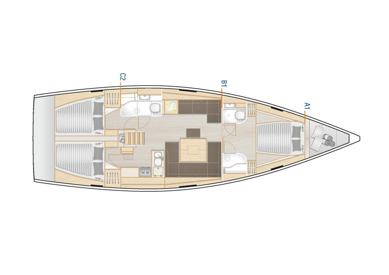 Sailboat hire in Seget Donji - Hanse Hanse 458