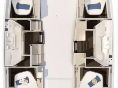 Fountaine Pajot Fountaine Pajot FP 41 Quatuor 2 charter bareboat or skippered in  Saint-Mandrier-sur-Mer