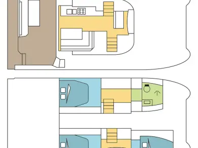 Hire Motorboat Fountaine Pajot with a boat licence