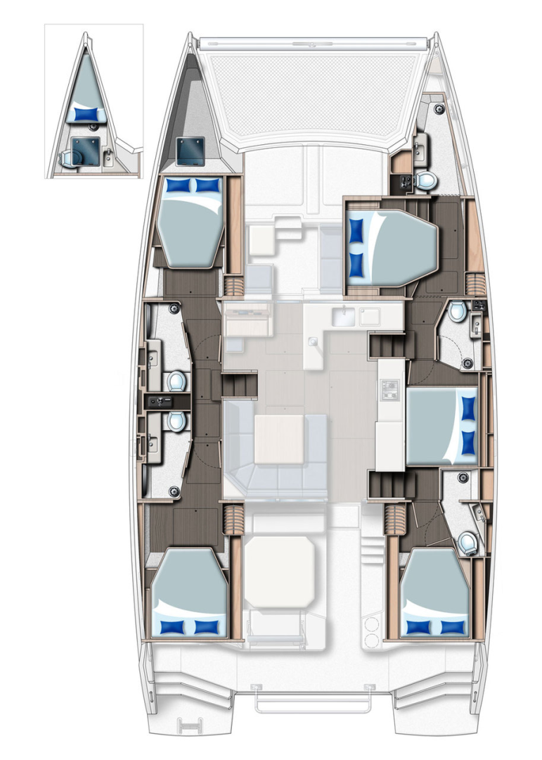 Catamaran hire in Rogoznica - Leopard Catamarans / Robertson & Caine Leopard 50 - 5 + 1 cab