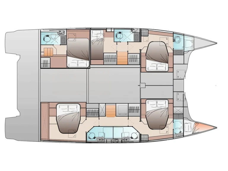 Hire Catamaran Fountaine Pajot with a boat licence