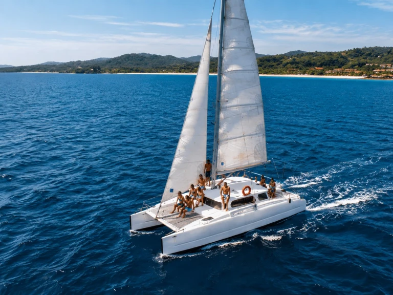 Hire Catamaran Custom Made with a boat licence
