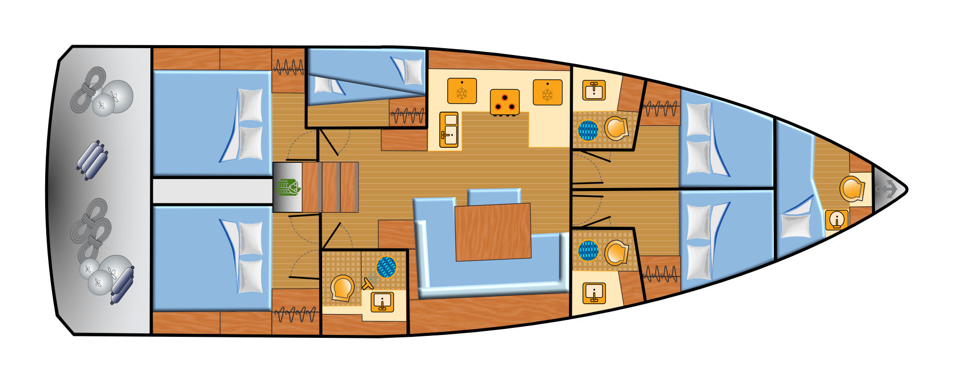Jeanneau Sun Odyssey 490 charter bareboat or skippered in  Biograd na Moru