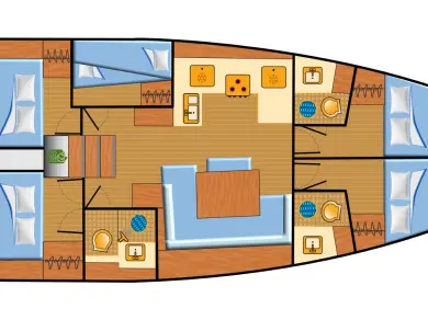 Jeanneau Sun Odyssey 490 charter bareboat or skippered in  Biograd na Moru