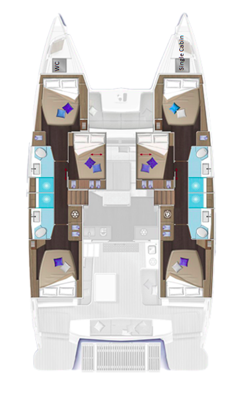 Lagoon Lagoon 51 charter bareboat or skippered in  Seget Donji