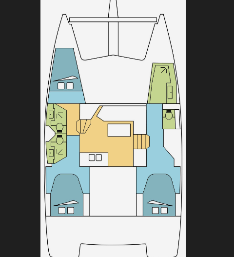 Hire Catamaran Fountaine Pajot with a boat licence