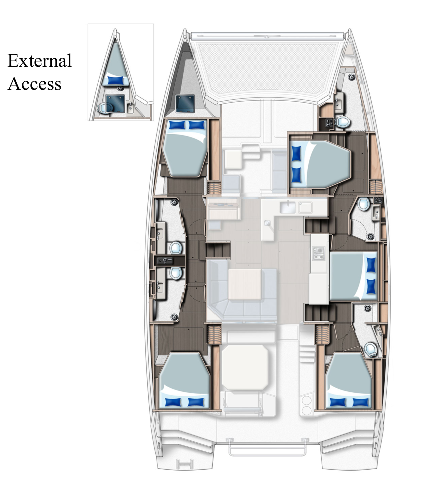 Yacht charter Cannigione - Leopard Catamarans / Robertson & Caine Leopard 50 - 5 + 1 cab on SamBoat