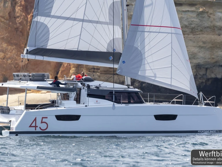 Hire Catamaran Fountaine Pajot with a boat licence
