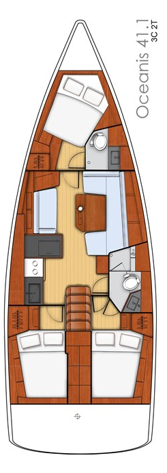 Sailboat hire in Lefkáda - Bénéteau Oceanis 41.1