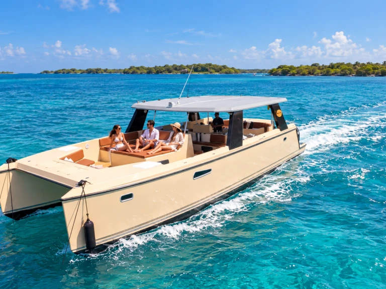 Hire Catamaran Custom Made with a boat licence