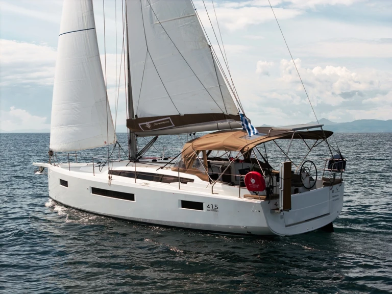 Jeanneau Sun Odyssey 415 charter bareboat or skippered in  Néa Péramos